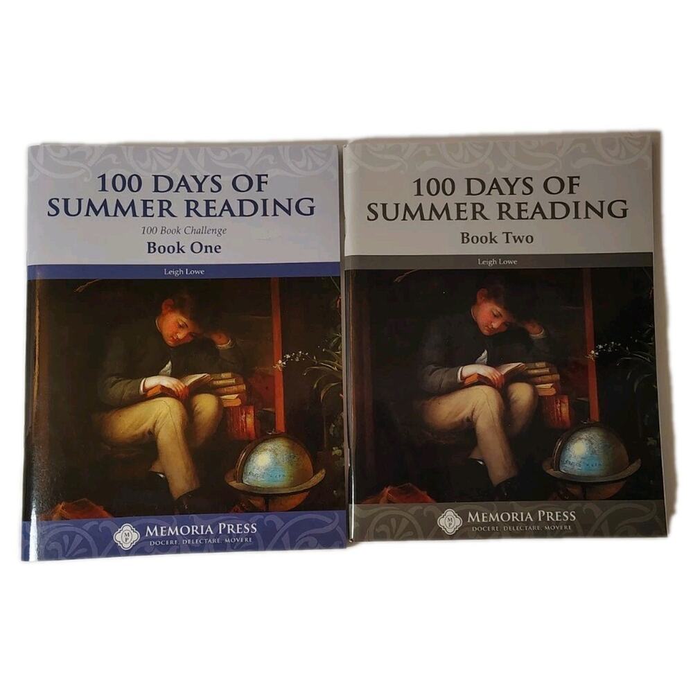 100 Days Of Summer Reading Books 1 and 2 Memoria Press Homeschool Books Lot Lowe
